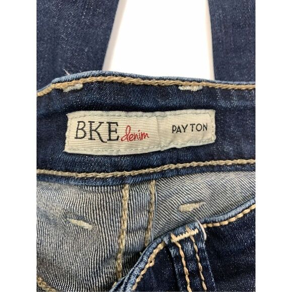 BKE Women's 5-Pocket Distressed Payton Denim Jeans Medium Wash Blue Size 25L - Picture 3 of 8